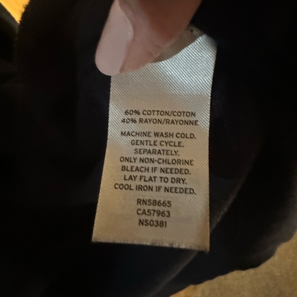 14th & Union Open Front Cardigan Navy Blue Cotton Blend Size Medium - Picture 4 of 8